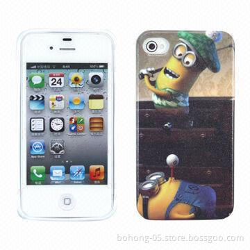 TPU case for iPhone 4S, full cover IMD, any customer designs are available